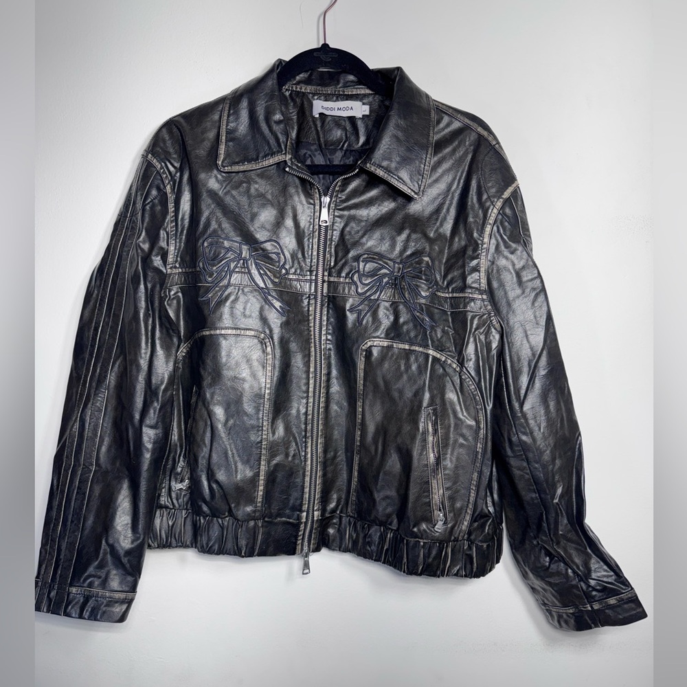 Diddi Moda Leather Jacket for Women Size L